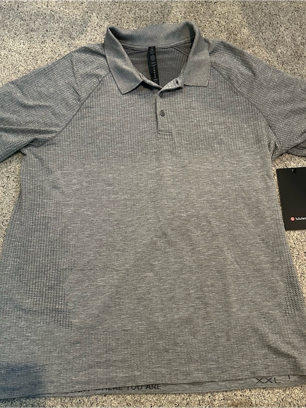 NWT Lululemon Metal Vent Tech Polo Gray Men’s XXL
